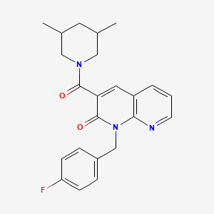 3-(3,5-dimethylpiperidine-1-carbonyl)-1-(4-fluorobenzyl)-1,8-naphthyridin-2(1H)-one