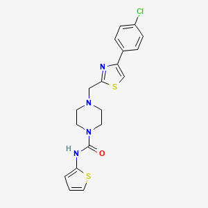 molecular formula C19H19ClN4OS2 B2750733 4-((4-(4-chlorophenyl)thiazol-2-yl)methyl)-N-(thiophen-2-yl)piperazine-1-carboxamide CAS No. 1170956-99-6