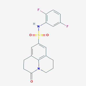 N-(2,5-difluorophenyl)-3-oxo-1,2,3,5,6,7-hexahydropyrido[3,2,1-ij]quinoline-9-sulfonamide