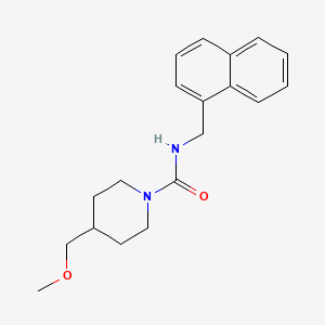 molecular formula C19H24N2O2 B2750748 4-(甲氧基甲基)-N-(萘-1-基甲基)哌啶-1-甲酰胺 CAS No. 1396805-69-8