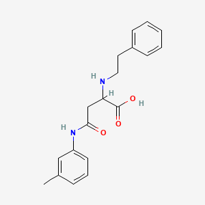 molecular formula C19H22N2O3 B2750749 4-Oxo-2-(phenethylamino)-4-(m-tolylamino)butanoic acid CAS No. 1031371-05-7