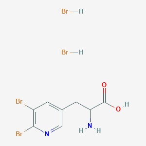 2-Amino-3-(5,6-dibromopyridin-3-yl)propanoic acid;dihydrobromide