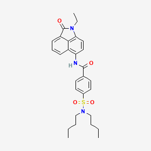molecular formula C28H33N3O4S B2750766 4-(N,N-dibutylsulfamoyl)-N-(1-ethyl-2-oxo-1,2-dihydrobenzo[cd]indol-6-yl)benzamide CAS No. 683762-45-0