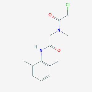molecular formula C13H17ClN2O2 B2750776 2-氯-N-{2-[(2,6-二甲基苯基)氨基]-2-氧代乙基}-N-甲基乙酰胺 CAS No. 929973-06-8
