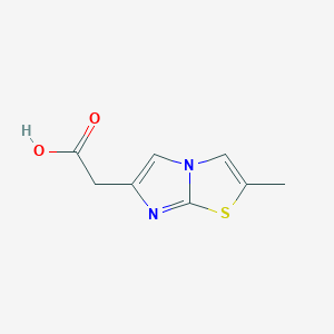 molecular formula C8H8N2O2S B2750777 2-(2-甲基咪唑[2,1-b]噻唑-6-基)乙酸 CAS No. 1181373-40-9