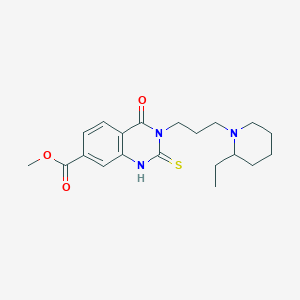 Methyl 3-(3-(2-ethylpiperidin-1-yl)propyl)-4-oxo-2-thioxo-1,2,3,4-tetrahydroquinazoline-7-carboxylate
