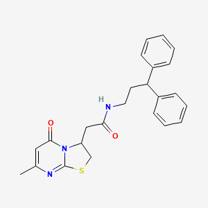 N-(3,3-diphenylpropyl)-2-(7-methyl-5-oxo-3,5-dihydro-2H-thiazolo[3,2-a]pyrimidin-3-yl)acetamide