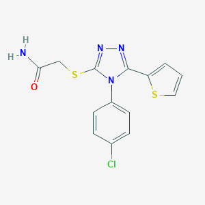 2-{[4-(4-chlorophenyl)-5-(2-thienyl)-4H-1,2,4-triazol-3-yl]sulfanyl}acetamide