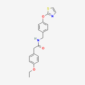 2-(4-ethoxyphenyl)-N-(4-(thiazol-2-yloxy)benzyl)acetamide