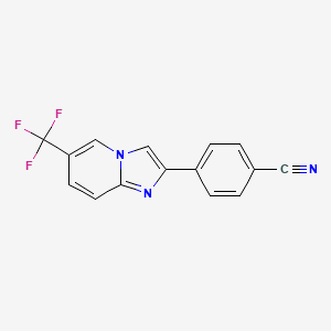 4-[6-(Trifluoromethyl)imidazo[1,2-a]pyridin-2-yl]benzonitrile