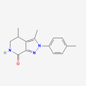 molecular formula C15H17N3O B2750811 3,4-Dimethyl-2-(4-methylphenyl)-5,6-dihydro-4H-pyrazolo[3,4-c]pyridin-7-one CAS No. 2470436-93-0