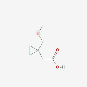 molecular formula C7H12O3 B2750820 2-[1-(Methoxymethyl)cyclopropyl]acetic acid CAS No. 1369161-15-8