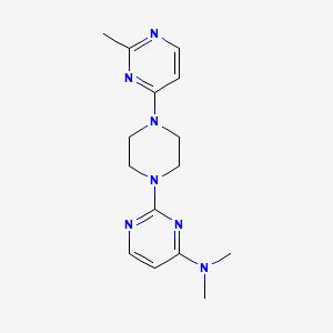 molecular formula C15H21N7 B2750840 N,N-dimethyl-2-[4-(2-methylpyrimidin-4-yl)piperazin-1-yl]pyrimidin-4-amine CAS No. 2415628-86-1