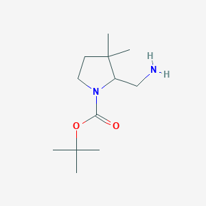 Tert-butyl 2-(aminomethyl)-3,3-dimethylpyrrolidine-1-carboxylate