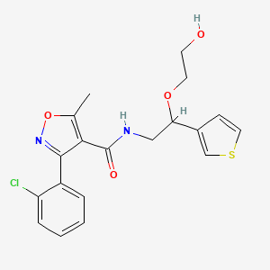 3-(2-chlorophenyl)-N-(2-(2-hydroxyethoxy)-2-(thiophen-3-yl)ethyl)-5-methylisoxazole-4-carboxamide