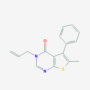 molecular formula C16H14N2OS B275086 3-allyl-6-methyl-5-phenylthieno[2,3-d]pyrimidin-4(3H)-one 