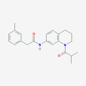 molecular formula C22H26N2O2 B2750867 N-(1-isobutyryl-1,2,3,4-tetrahydroquinolin-7-yl)-2-(3-methylphenyl)acetamide CAS No. 1005301-51-8