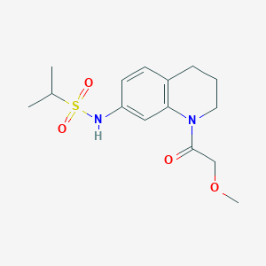 molecular formula C15H22N2O4S B2750869 N-(1-(2-甲氧基乙酰)-1,2,3,4-四氢喹啉-7-基)丙烷-2-磺酰胺 CAS No. 1170879-72-7
