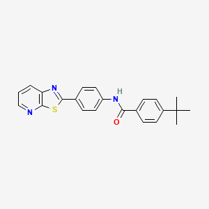 molecular formula C23H21N3OS B2750876 4-(tert-butyl)-N-(4-(thiazolo[5,4-b]pyridin-2-yl)phenyl)benzamide CAS No. 863588-77-6