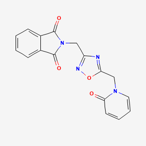 molecular formula C17H12N4O4 B2750897 2-((5-((2-氧代吡啶-1(2H)-基)甲基)-1,2,4-噁二唑-3-基)甲基)异吲哚-1,3-二酮 CAS No. 1809500-10-4