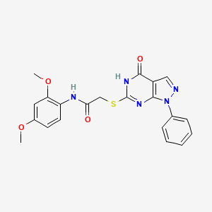 molecular formula C21H19N5O4S B2750899 N-(2,4-dimethoxyphenyl)-2-((4-oxo-1-phenyl-4,5-dihydro-1H-pyrazolo[3,4-d]pyrimidin-6-yl)thio)acetamide CAS No. 850912-04-8