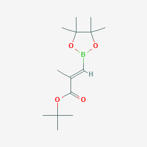 molecular formula C14H25BO4 B2750905 tert-butyl (2E)-2-methyl-3-(tetramethyl-1,3,2-dioxaborolan-2-yl)prop-2-enoate, E CAS No. 1383434-61-4