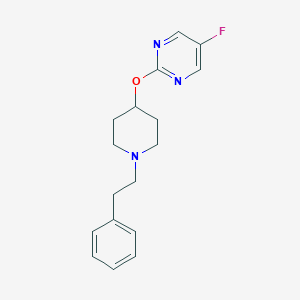 molecular formula C17H20FN3O B2750909 5-Fluoro-2-[1-(2-phenylethyl)piperidin-4-yl]oxypyrimidine CAS No. 2380144-64-7