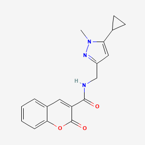 N-((5-cyclopropyl-1-methyl-1H-pyrazol-3-yl)methyl)-2-oxo-2H-chromene-3-carboxamide