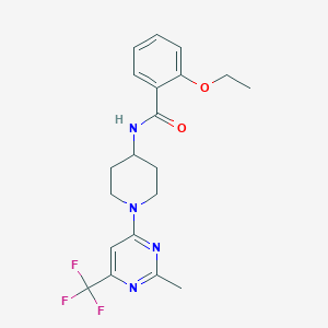 molecular formula C20H23F3N4O2 B2750924 2-ethoxy-N-{1-[2-methyl-6-(trifluoromethyl)pyrimidin-4-yl]piperidin-4-yl}benzamide CAS No. 1775452-91-9