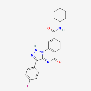 N-cyclohexyl-3-(4-fluorophenyl)-5-oxo-4,5-dihydro-[1,2,3]triazolo[1,5-a]quinazoline-8-carboxamide