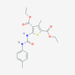 molecular formula C19H22N2O5S B275097 Diethyl 3-methyl-5-[(4-toluidinocarbonyl)amino]-2,4-thiophenedicarboxylate 