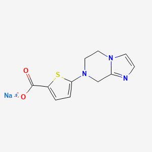 molecular formula C11H10N3NaO2S B2750973 5-{5H,6H,7H,8H-咪唑并[1,2-a]吡嘧啶-7-基}噻吩-2-羧酸钠 CAS No. 1909337-86-5