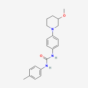 molecular formula C20H25N3O2 B2750978 1-(4-(3-甲氧基哌啶-1-基)苯基)-3-(对甲苯基)脲 CAS No. 1797022-09-3