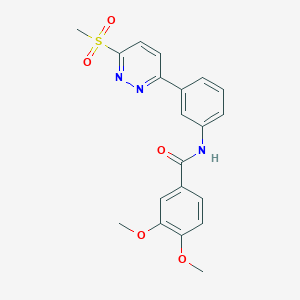 molecular formula C20H19N3O5S B2750981 3,4-二甲氧基-N-(3-(6-(甲磺酰基)吡啶-3-基)苯基)苯甲酰胺 CAS No. 921541-70-0