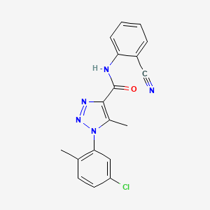 molecular formula C18H14ClN5O B2750987 1-(5-chloro-2-methylphenyl)-N-(2-cyanophenyl)-5-methyl-1H-1,2,3-triazole-4-carboxamide CAS No. 904815-51-6