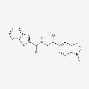 molecular formula C20H20N2O3 B2750989 N-(2-hydroxy-2-(1-methylindolin-5-yl)ethyl)benzofuran-2-carboxamide CAS No. 1705760-67-3