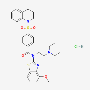 molecular formula C30H35ClN4O4S2 B2750991 N-(2-(diethylamino)ethyl)-4-((3,4-dihydroquinolin-1(2H)-yl)sulfonyl)-N-(4-methoxybenzo[d]thiazol-2-yl)benzamide hydrochloride CAS No. 1322252-98-1