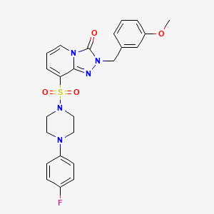 molecular formula C24H24FN5O4S B2751002 N-(2-氯-4-氟苄基)-2-[5-(噻吩-2-基)-1,3,4-噁二唑-2-基]乙酰胺 CAS No. 1251618-66-2