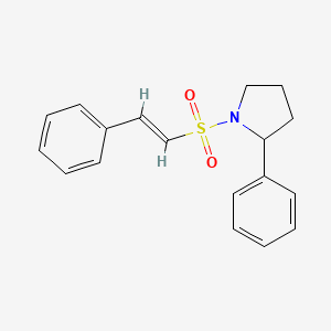 molecular formula C18H19NO2S B2751005 2-Phenyl-1-[(E)-2-phenylethenyl]sulfonylpyrrolidine CAS No. 1223878-48-5