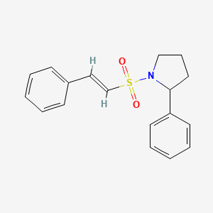 molecular formula C18H19NO2S B2751005 2-苯基-1-[(E)-2-苯乙烯基]磺酰吡咯啉 CAS No. 1223878-48-5