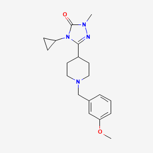 molecular formula C19H26N4O2 B2751006 4-cyclopropyl-3-(1-(3-methoxybenzyl)piperidin-4-yl)-1-methyl-1H-1,2,4-triazol-5(4H)-one CAS No. 1797261-51-8