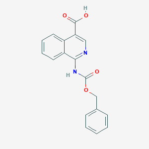 molecular formula C18H14N2O4 B2751007 1-(Phenylmethoxycarbonylamino)isoquinoline-4-carboxylic acid CAS No. 2287280-53-7