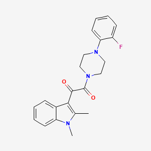 molecular formula C22H22FN3O2 B2751014 1-(1,2-Dimethylindol-3-yl)-2-[4-(2-fluorophenyl)piperazin-1-yl]ethane-1,2-dione CAS No. 862814-18-4