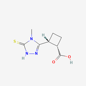 molecular formula C8H11N3O2S B2751015 (1S,2R)-2-(4-甲基-5-硫代-1H-1,2,4-三嗪-3-基)环丁烷-1-羧酸 CAS No. 2408938-20-3