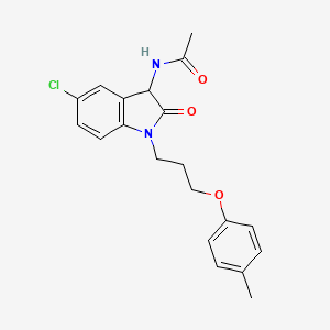 N-(5-chloro-2-oxo-1-(3-(p-tolyloxy)propyl)indolin-3-yl)acetamide