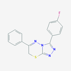 molecular formula C16H11FN4S B275106 3-(4-fluorophenyl)-6-phenyl-7H-[1,2,4]triazolo[3,4-b][1,3,4]thiadiazine 