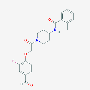 N-[1-[2-(2-Fluoro-4-formylphenoxy)acetyl]piperidin-4-yl]-2-methylbenzamide