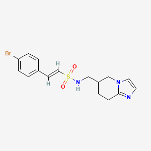 (E)-2-(4-Bromophenyl)-N-(5,6,7,8-tetrahydroimidazo[1,2-a]pyridin-6-ylmethyl)ethenesulfonamide