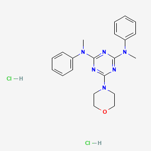 molecular formula C21H26Cl2N6O B2751066 N2,N4-dimethyl-6-morpholino-N2,N4-diphenyl-1,3,5-triazine-2,4-diamine dihydrochloride CAS No. 1216964-64-5