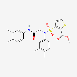 molecular formula C24H26N2O5S2 B2751070 甲基-3-[(3,4-二甲基苯基){2-[(3,4-二甲基苯基)氨基]-2-氧乙基}磺胺基]噻吩-2-羧酸酯 CAS No. 941962-13-6